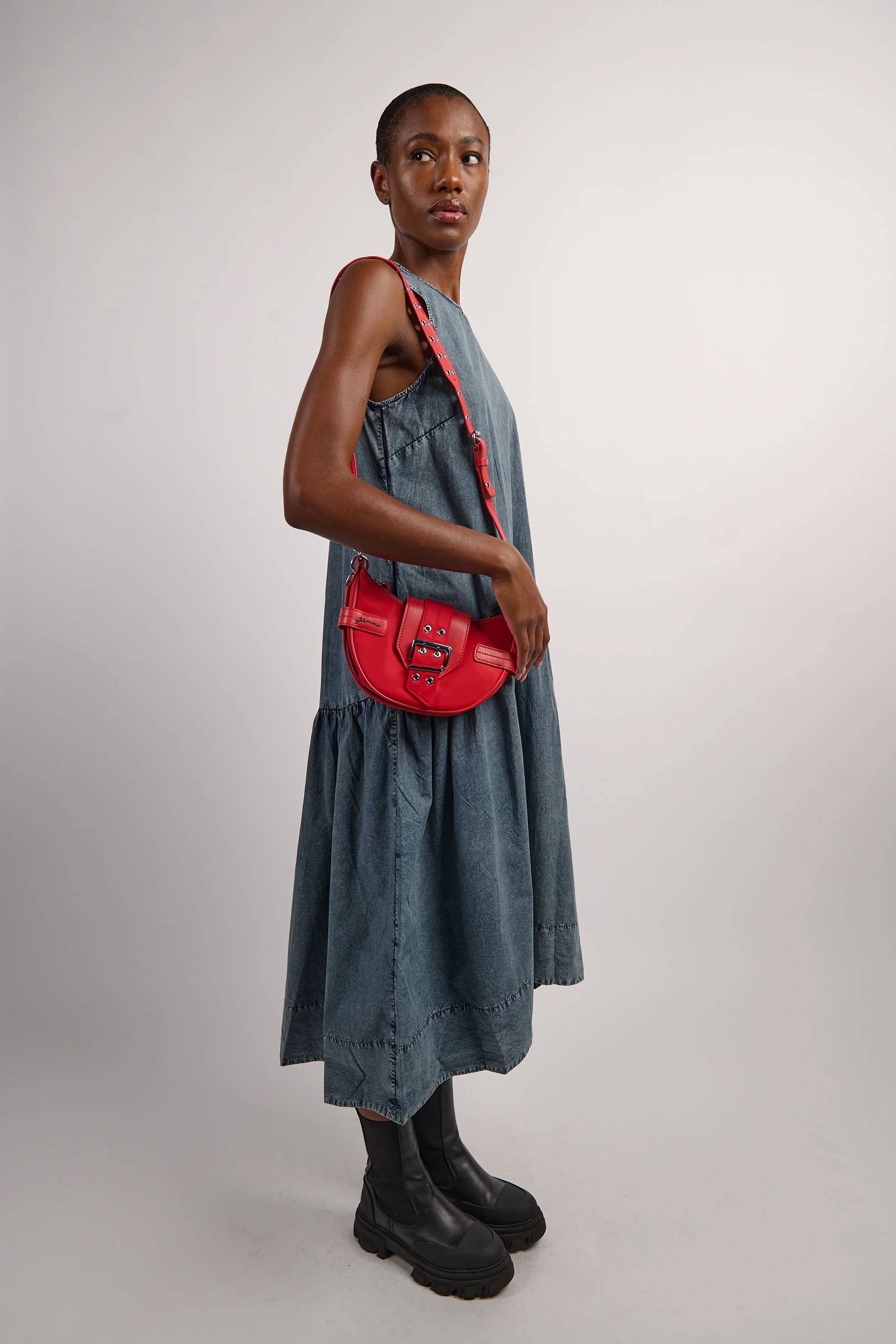 Ganni Small Bucky Crossbody Bag - Racing Red - Image 4