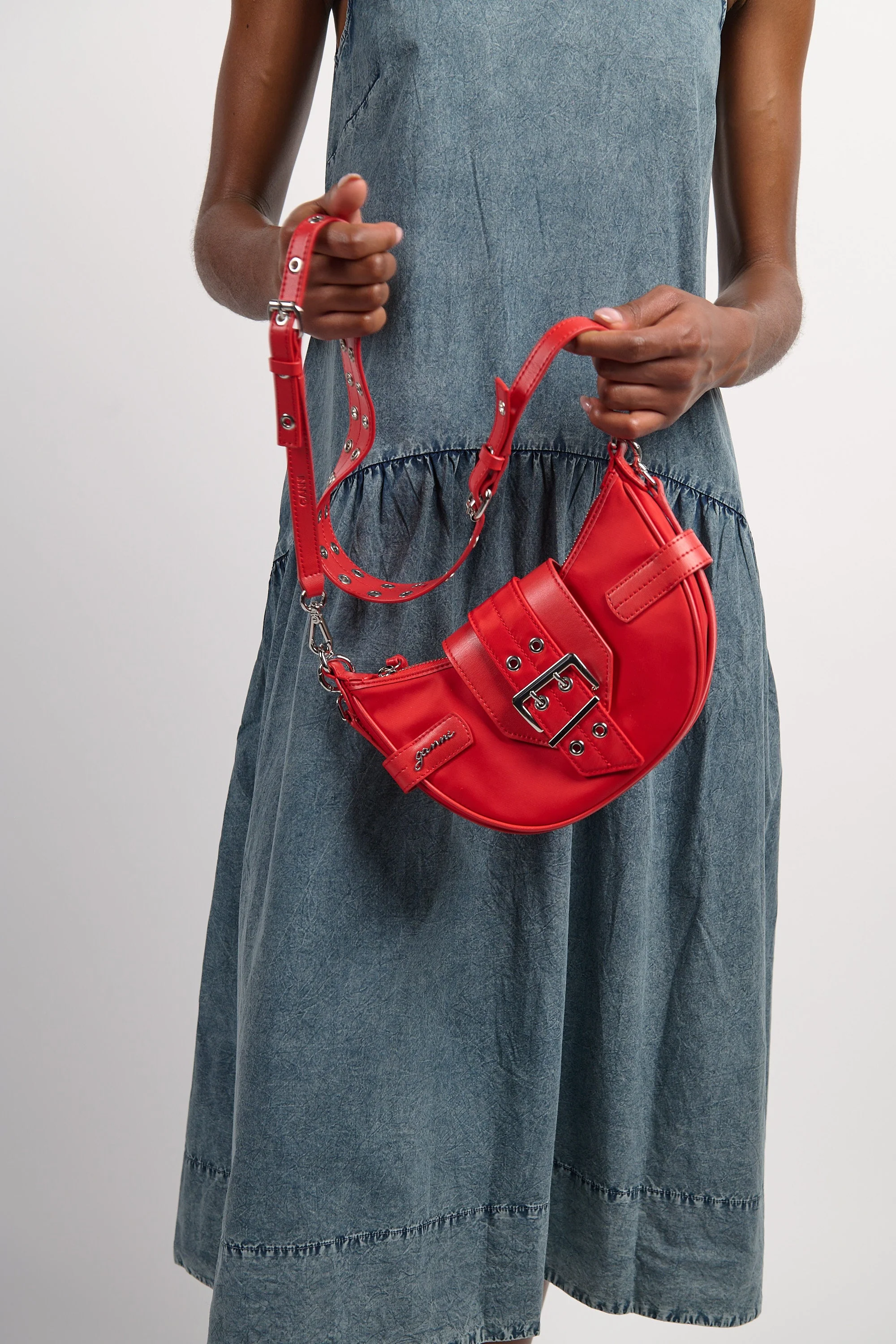 Ganni Small Bucky Crossbody Bag - Racing Red - Image 5