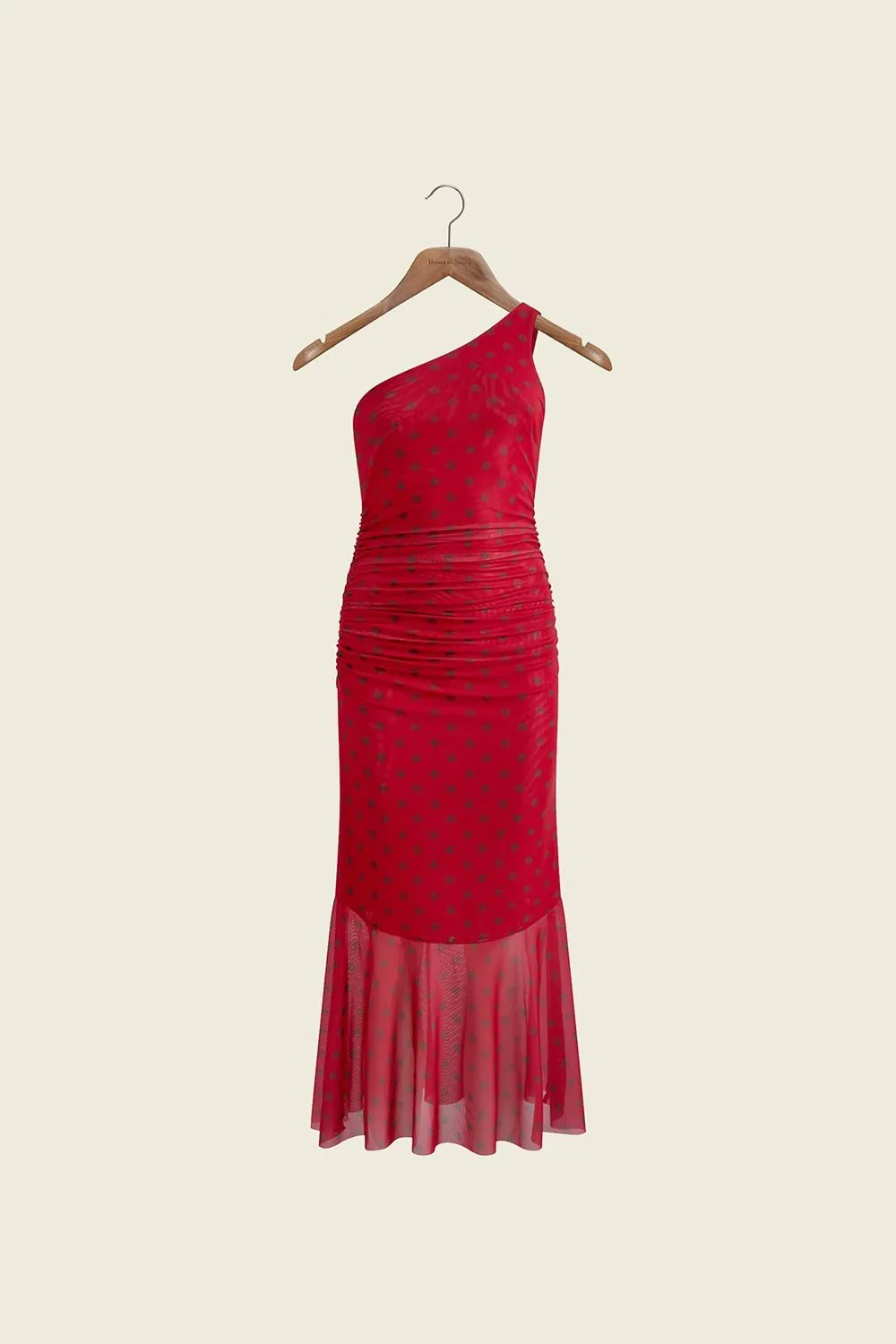 House of Sunny Polka Dot Asymmetric Dress - Multi - Image 5