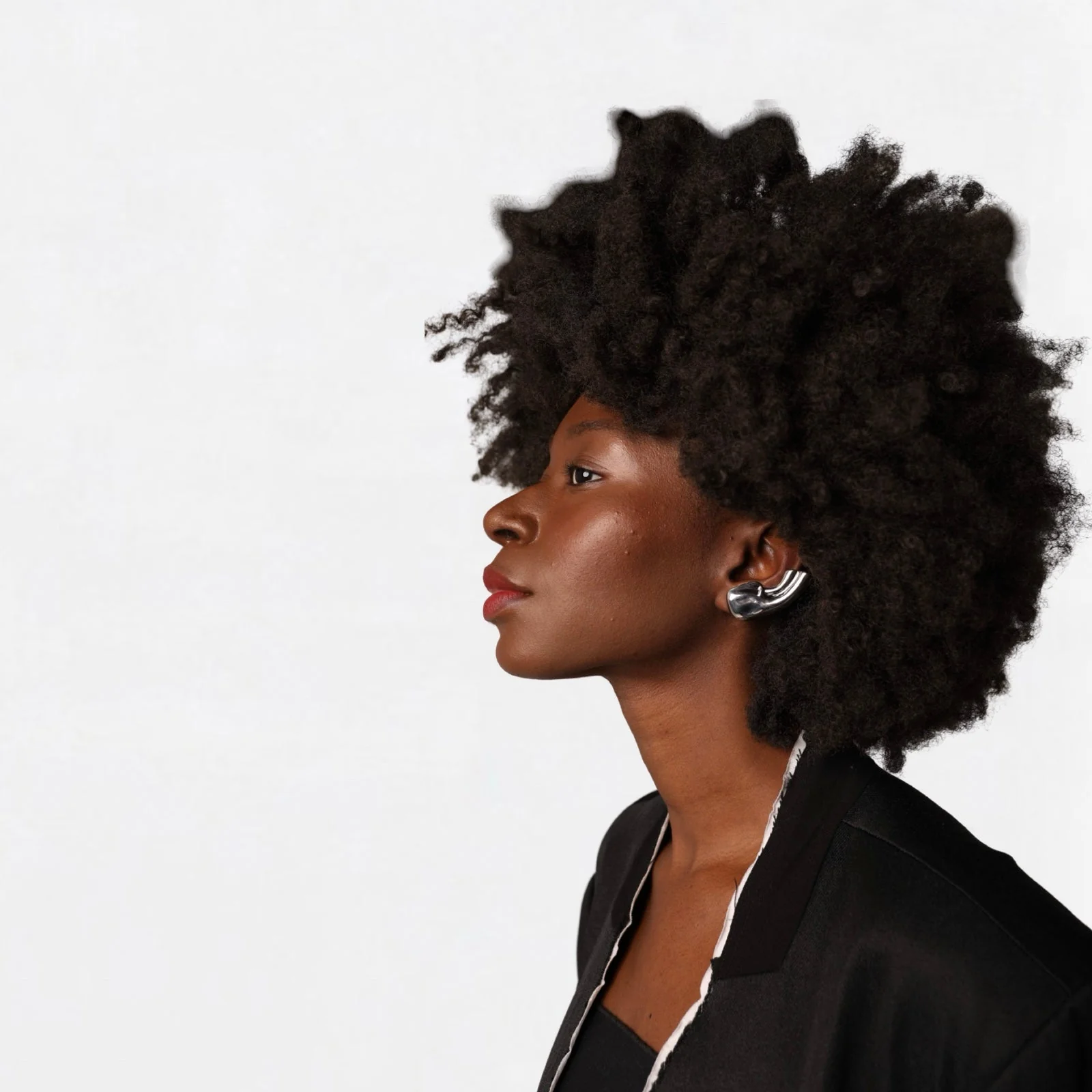 London Atelier Byproduct Silver Ear Lobe Cuff Earring - Image 7