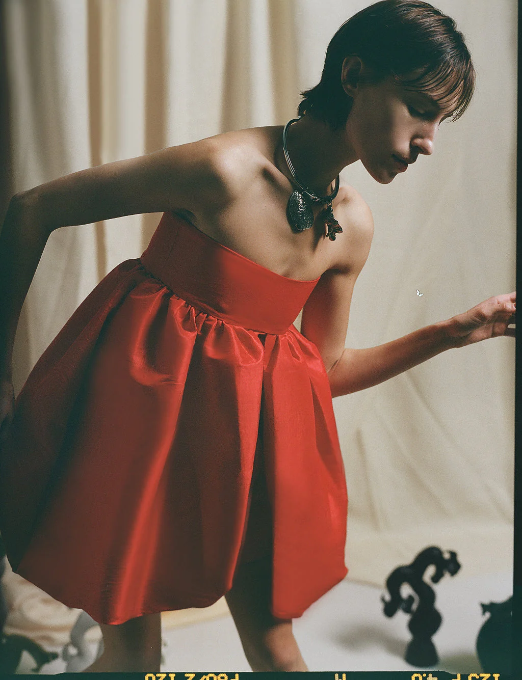 Luisa et La Luna Strapless Bubble Dress - Rouge - Image 7