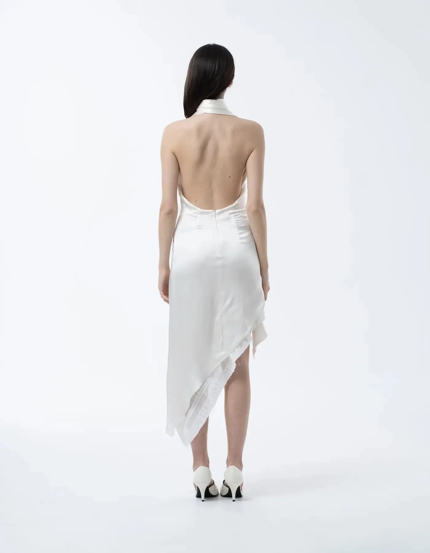MAET NYRE Silk Midi Dress - White - Image 6