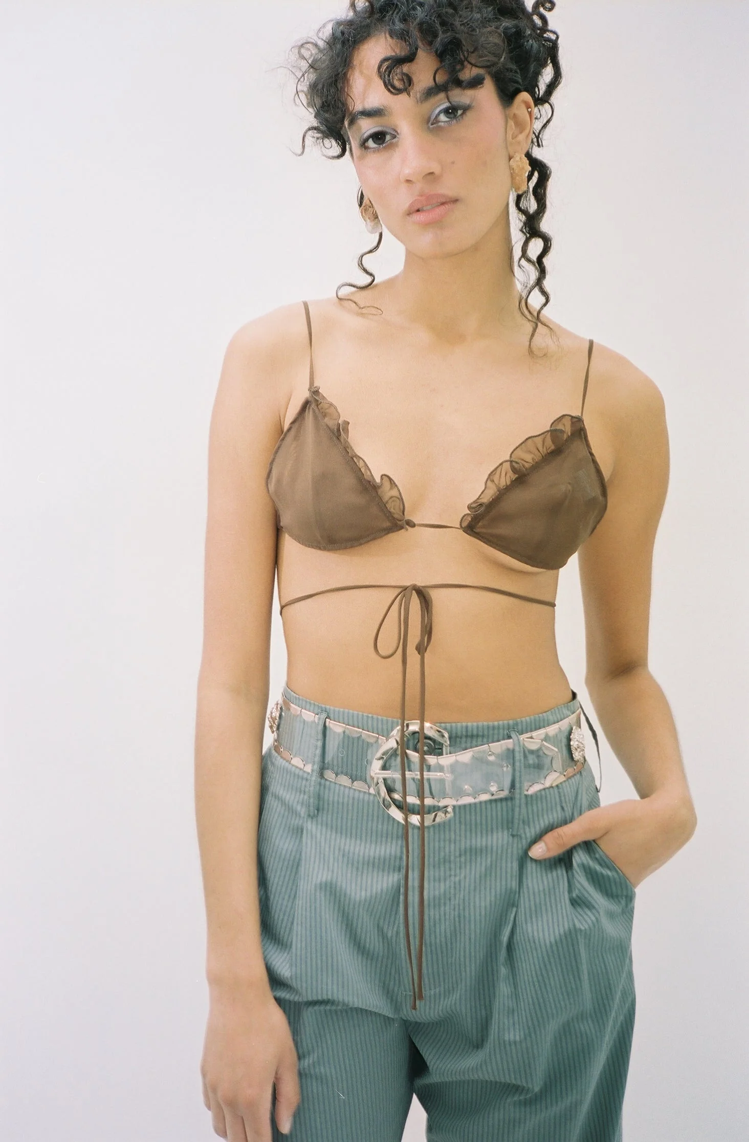 Maryam Nassir Zadeh Cadallic Bra - Bronze - Image 2