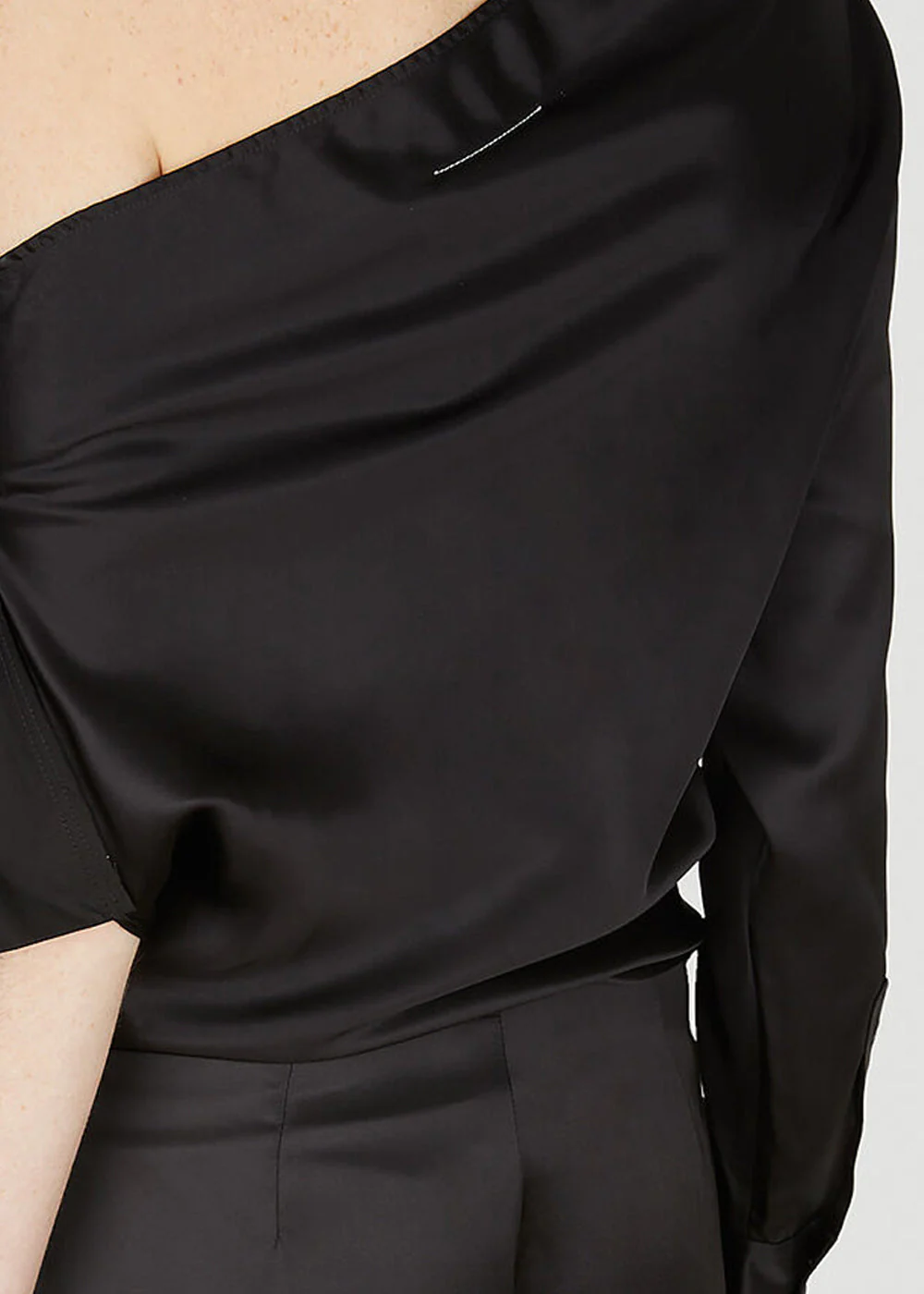MM6 Maison Margiela Dropped Shoulder Jumpsuit - Black - Image 3