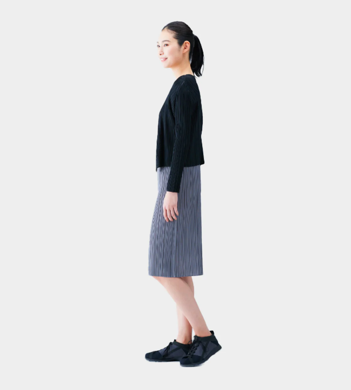 Pleats Please by Issey Miyake Basic Pleated Cardigan - Black - Image 3