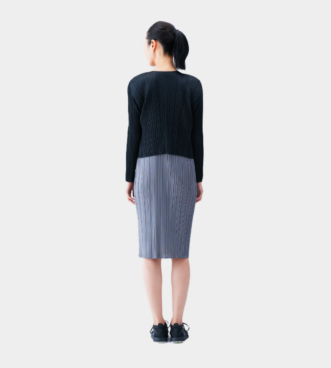 Pleats Please by Issey Miyake Basic Pleated Cardigan - Black - Image 4