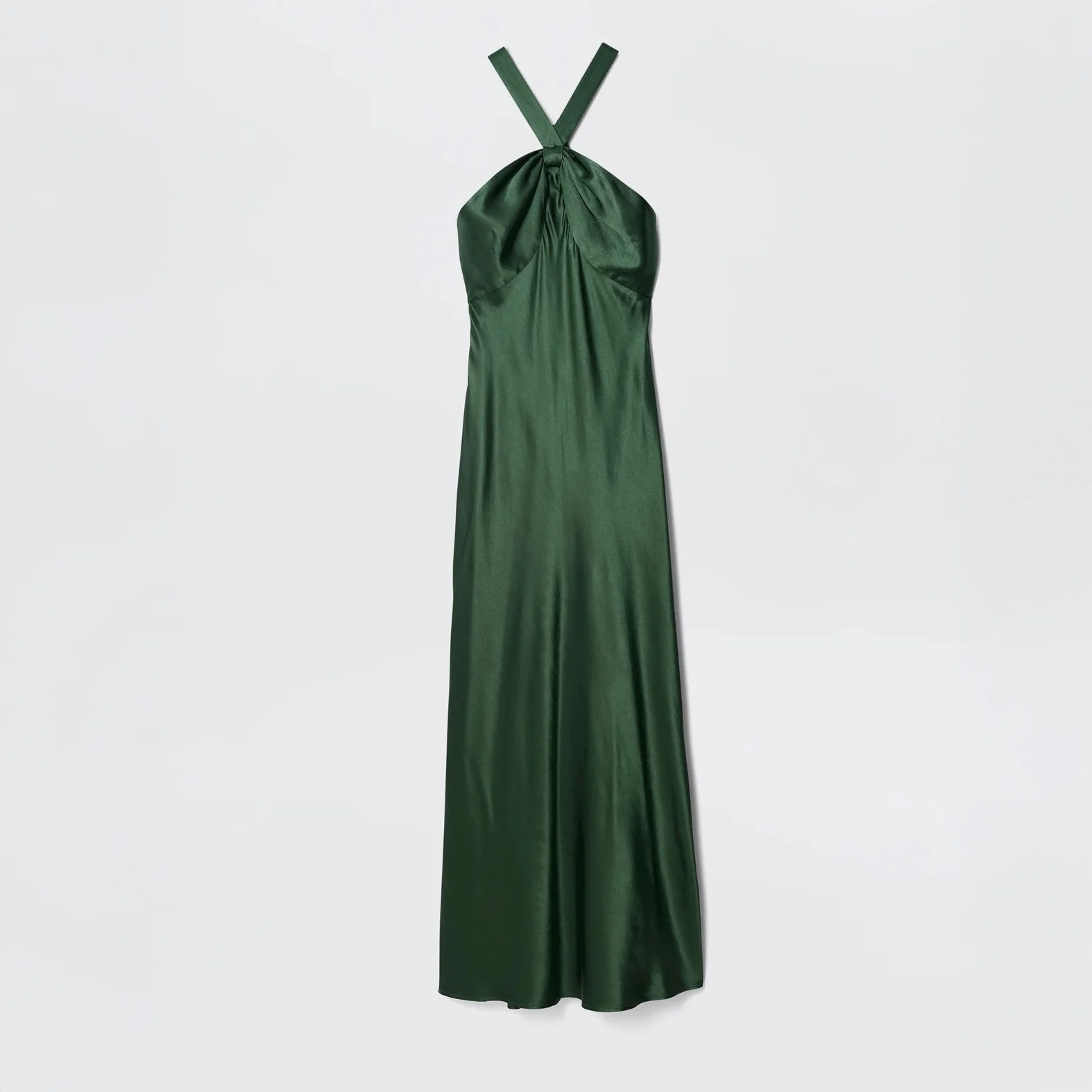 RIXO LONDON Losanna Satin Gown - Forest Green - Image 5