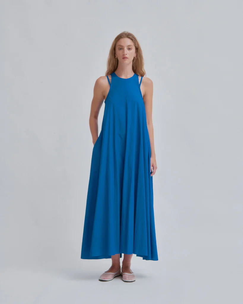 SAYAKA DAVIS NEW YORK Double Strap Dress - Cerulean - Image 3