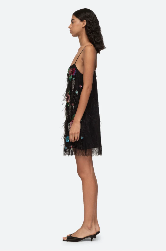 Sea NY Bethany Slip Dress - Black Multi - Image 3