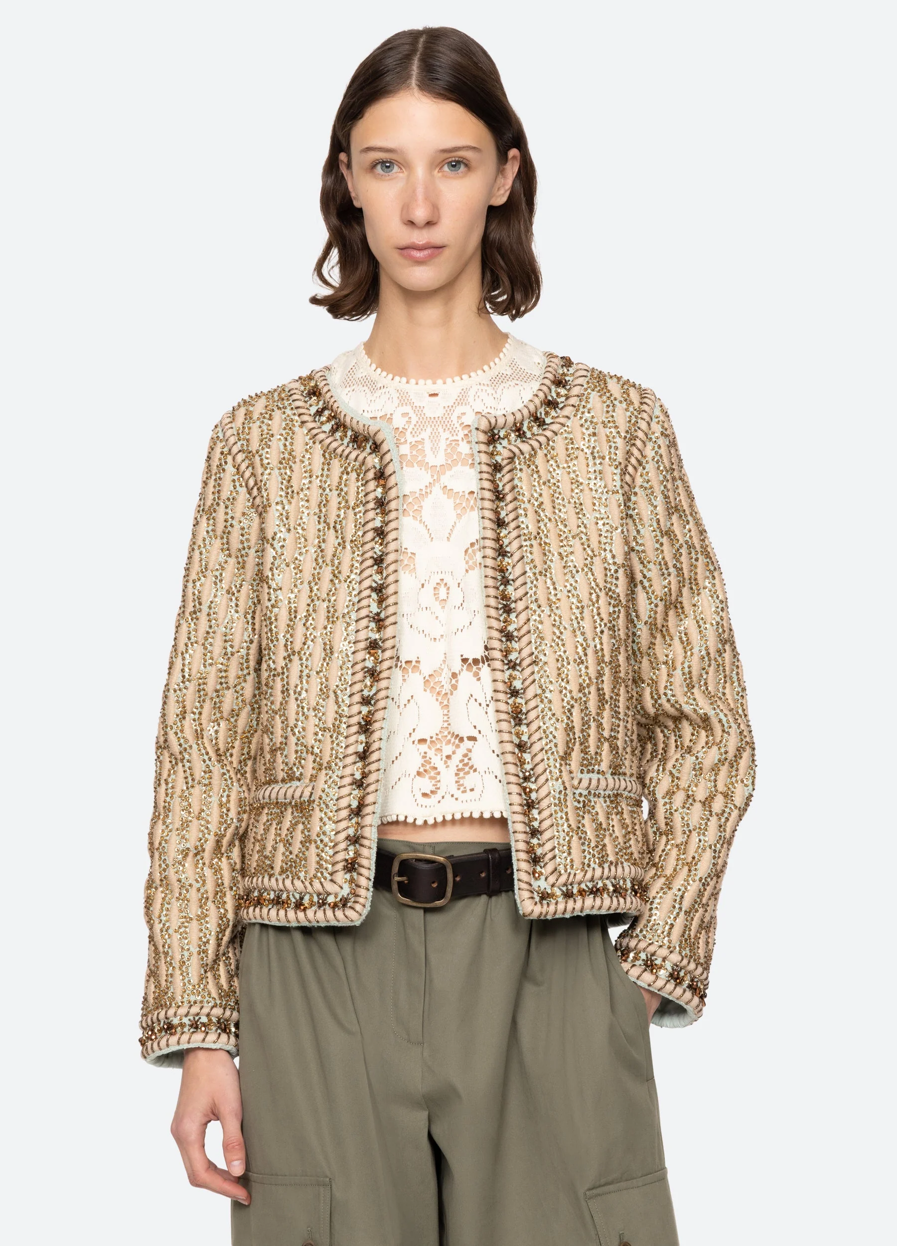 Sea NY Viviana Jacket - Gold - Image 6