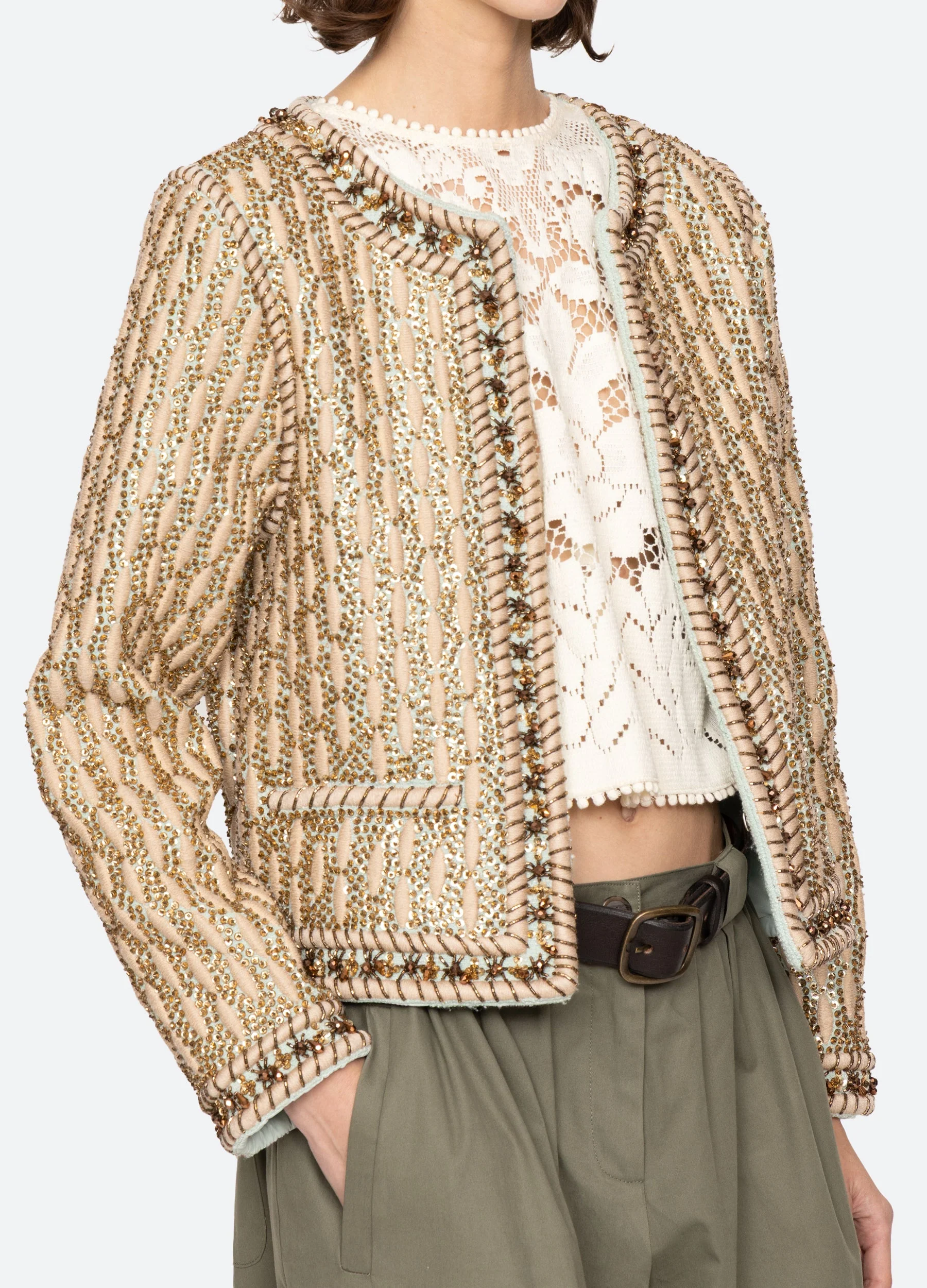 Sea NY Viviana Jacket - Gold - Image 8
