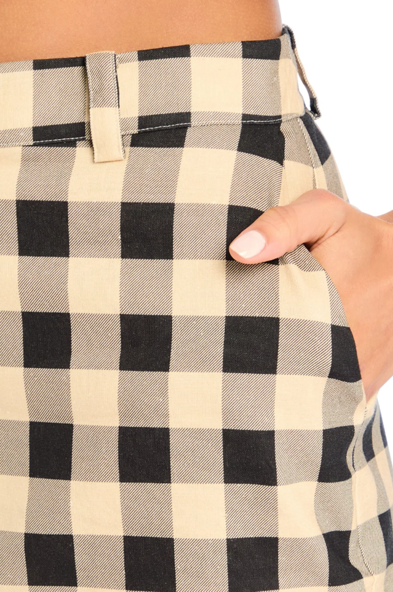 Ser.o.ya Carl Linen Midi Skirt Gingham Skirt - Image 3