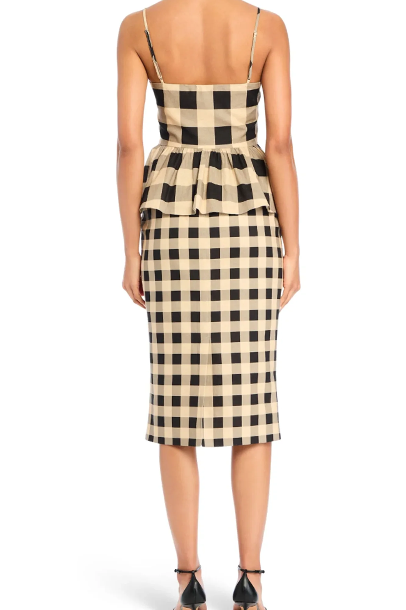 Ser.o.ya Carl Linen Midi Skirt Gingham Skirt - Image 4