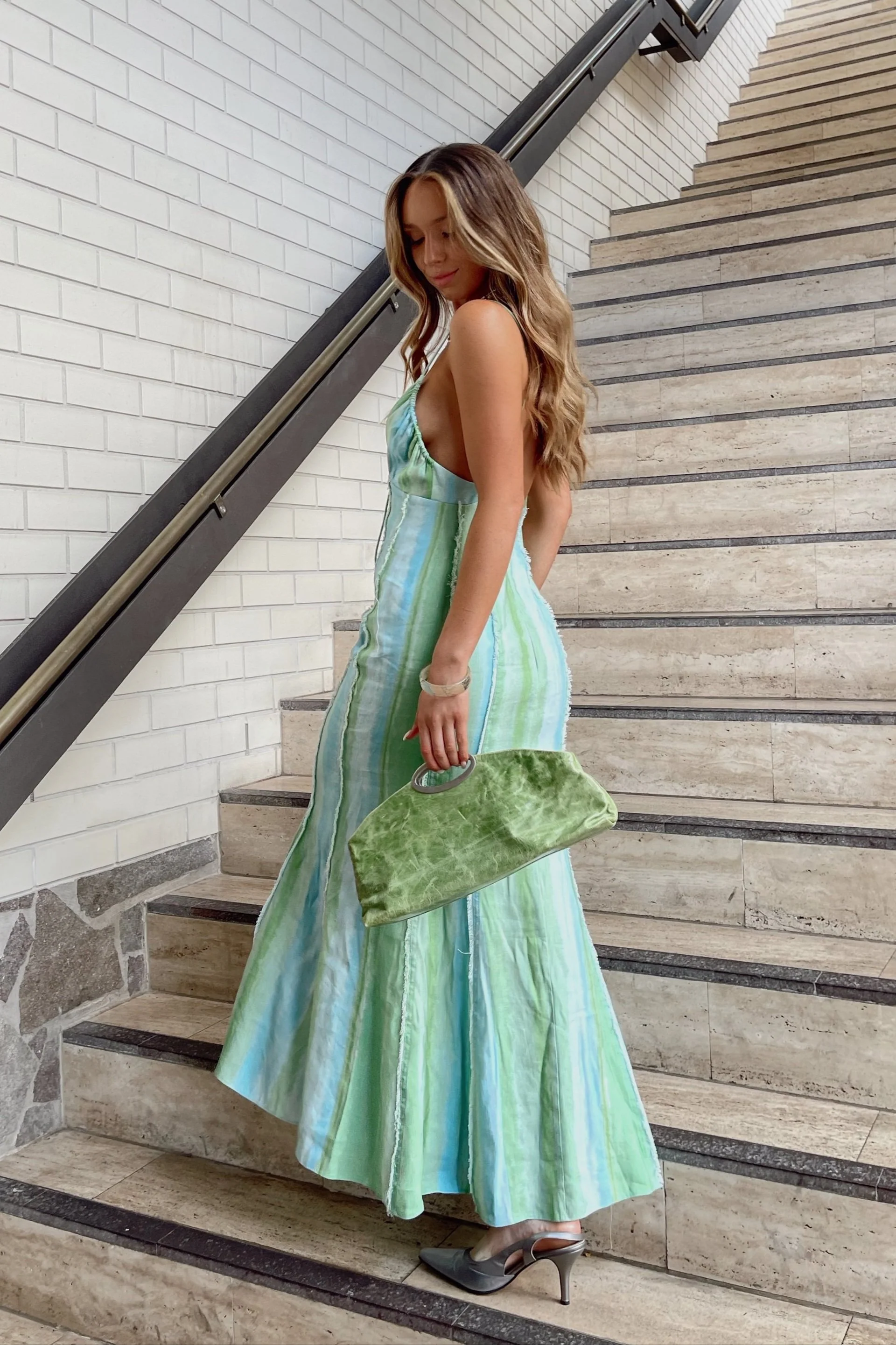 Significant Other Aleksandra Midi Dress - Green Mirage - Image 14