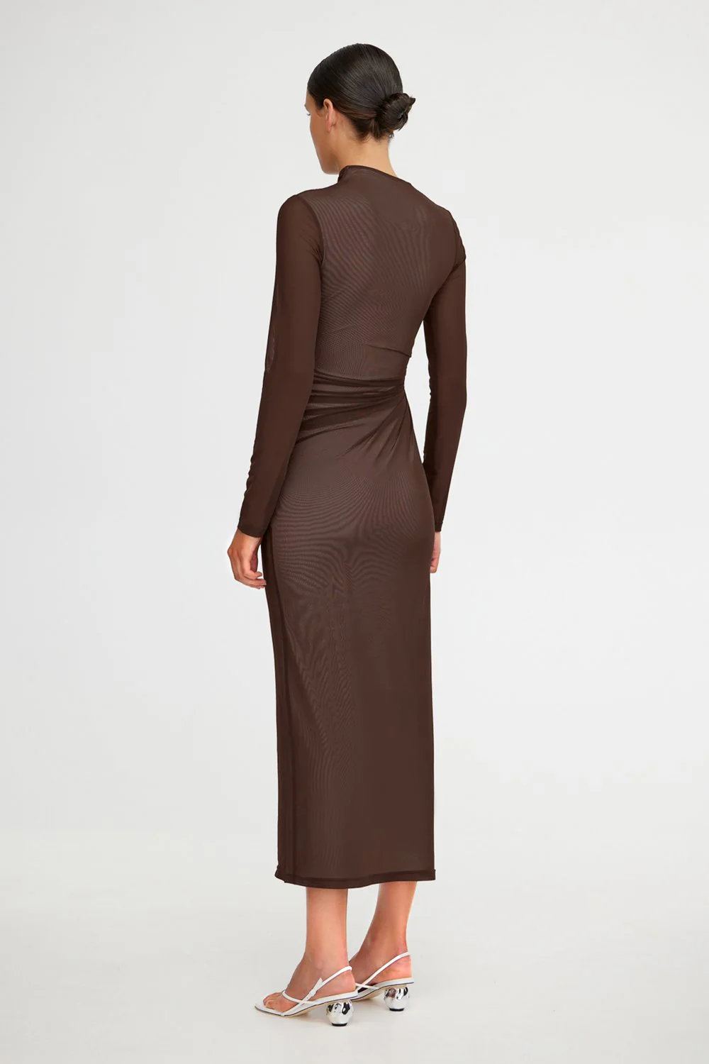 Significant Other Nina Midi Dress - Chocolate - Image 2