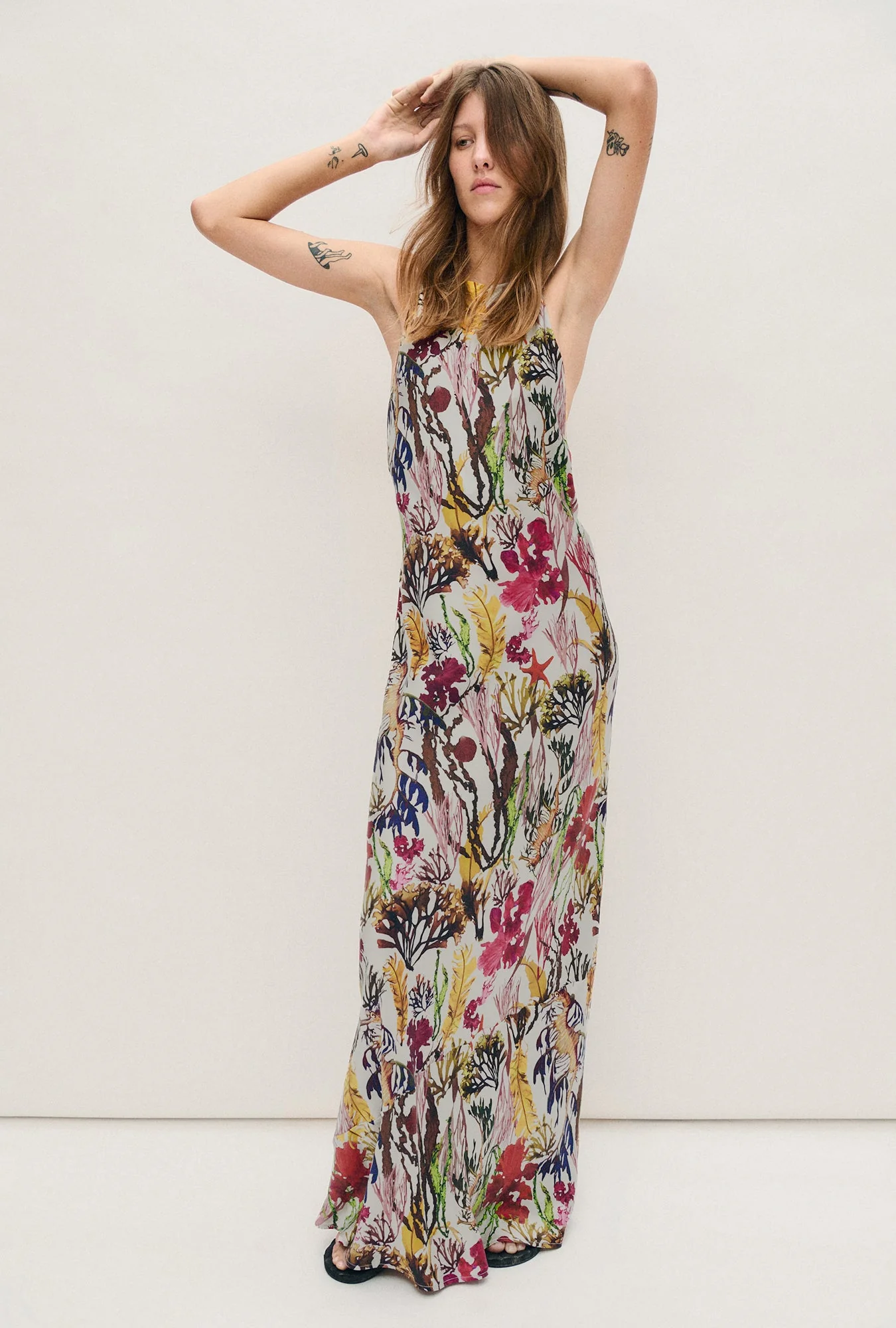 Silk Laundry High Low Dress - Planktonic