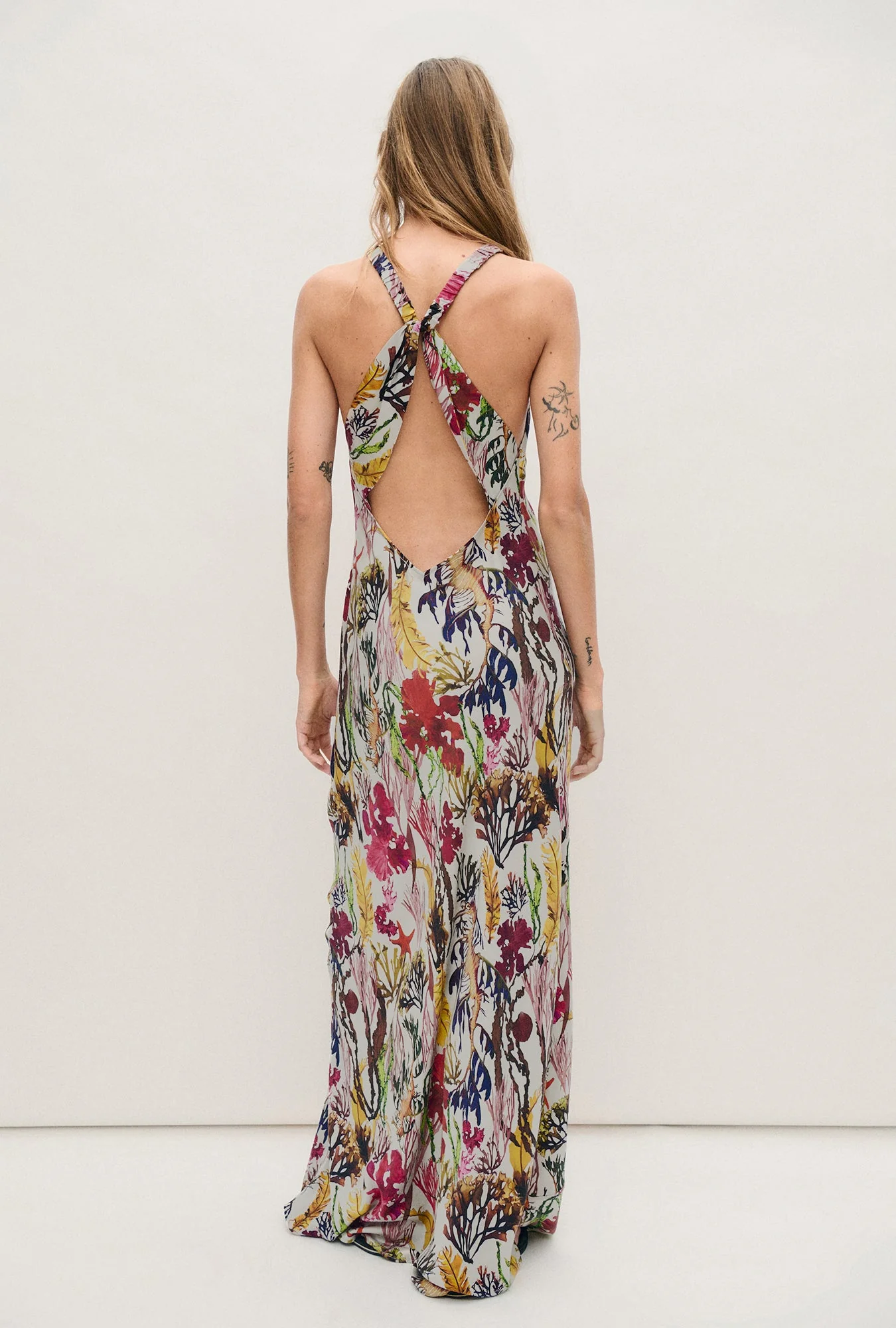 Silk Laundry High Low Dress - Planktonic - Image 3