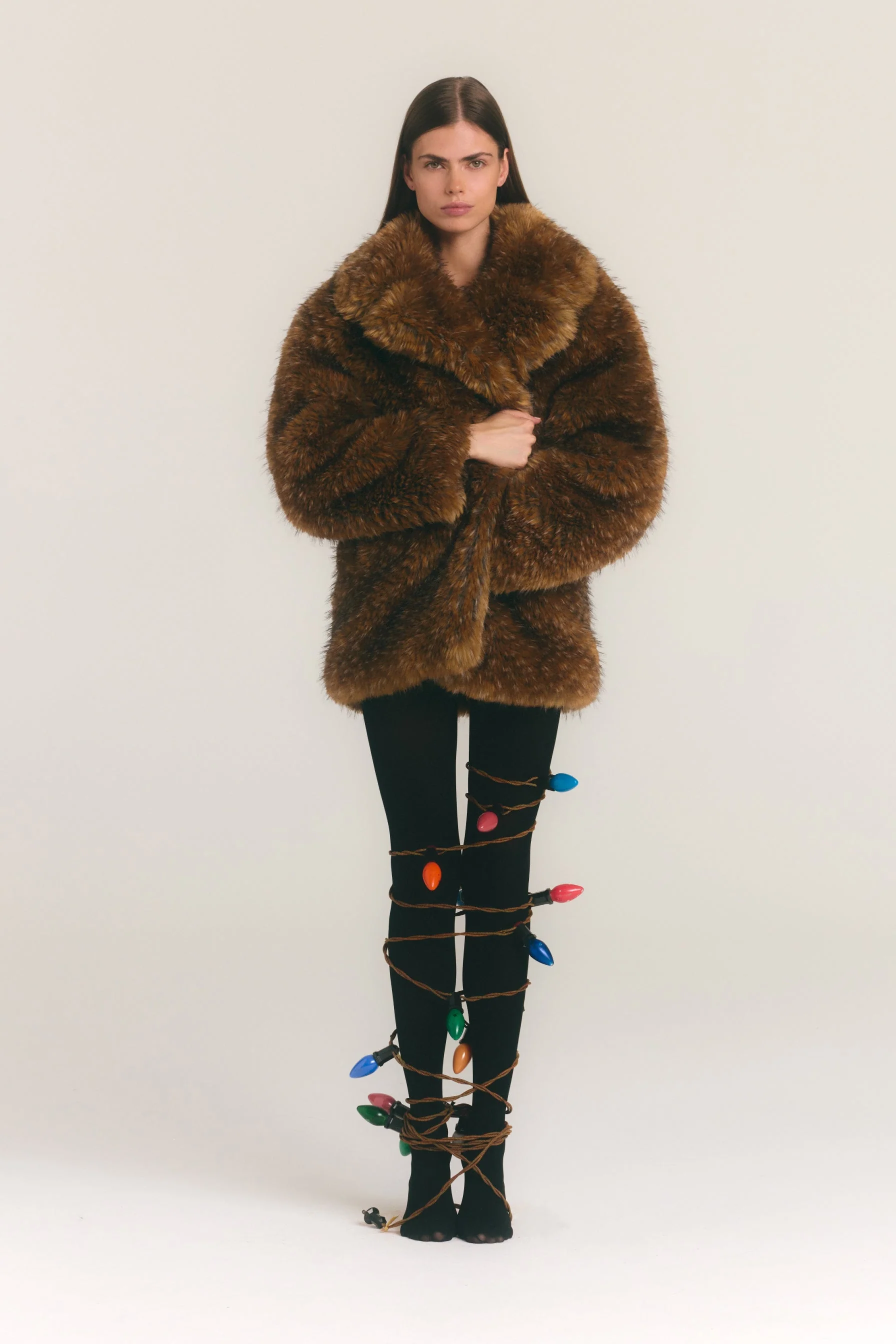 Simon Miller Knox Vegan Fur Coat - Tawny - Image 6