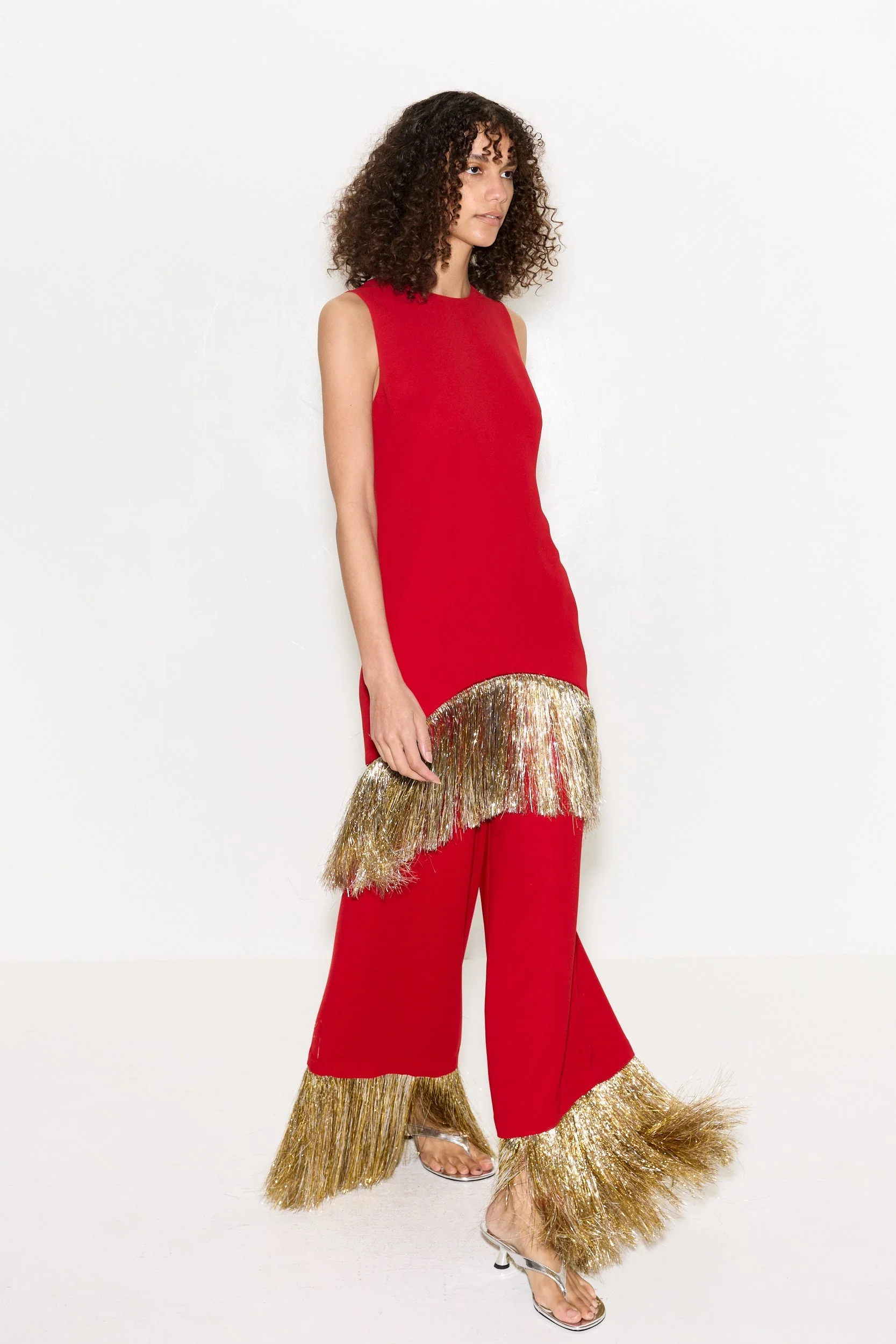 Simon Miller Naomi Fringe Pant - Lucky Red - Image 3