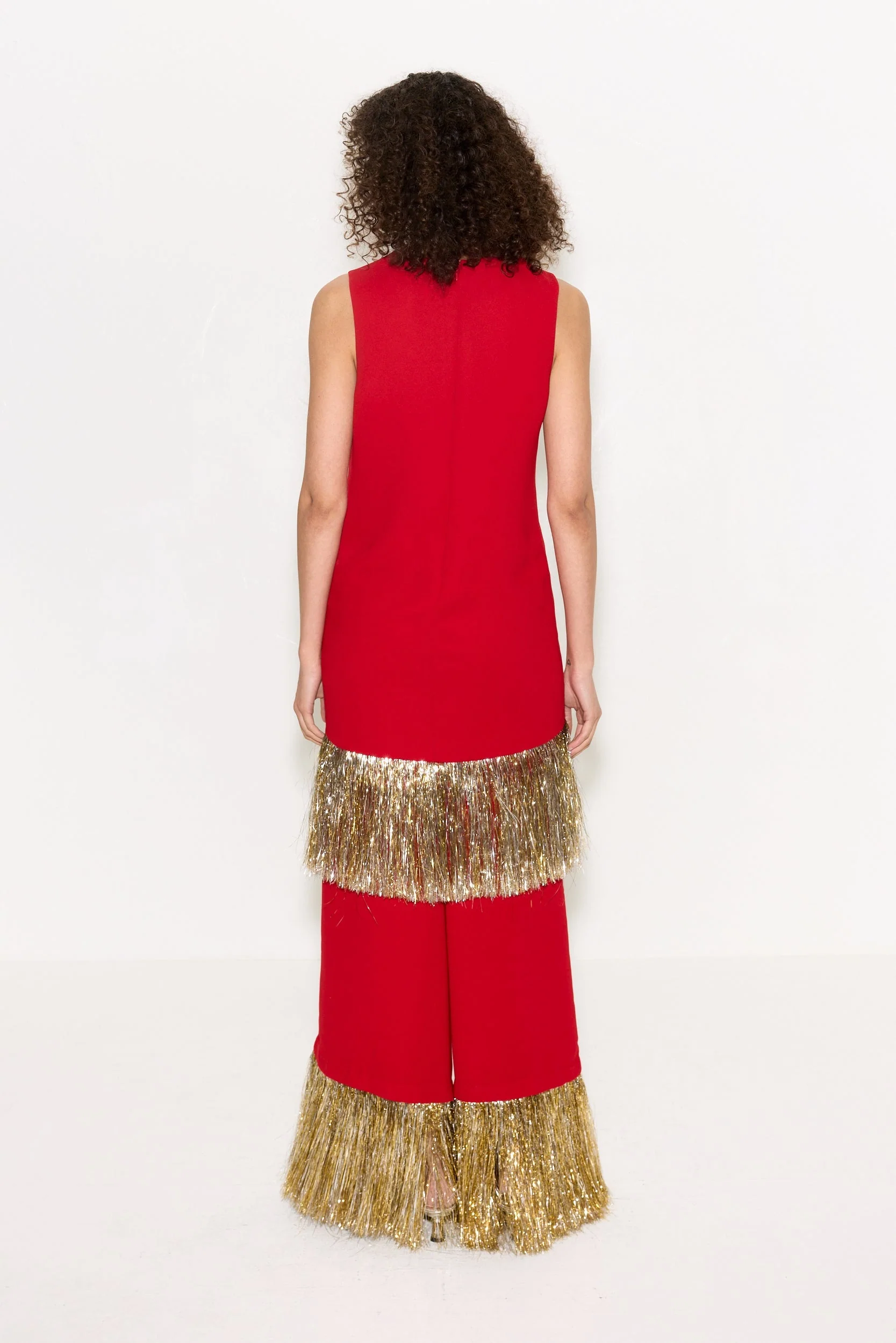 Simon Miller Naomi Fringe Pant - Lucky Red - Image 4
