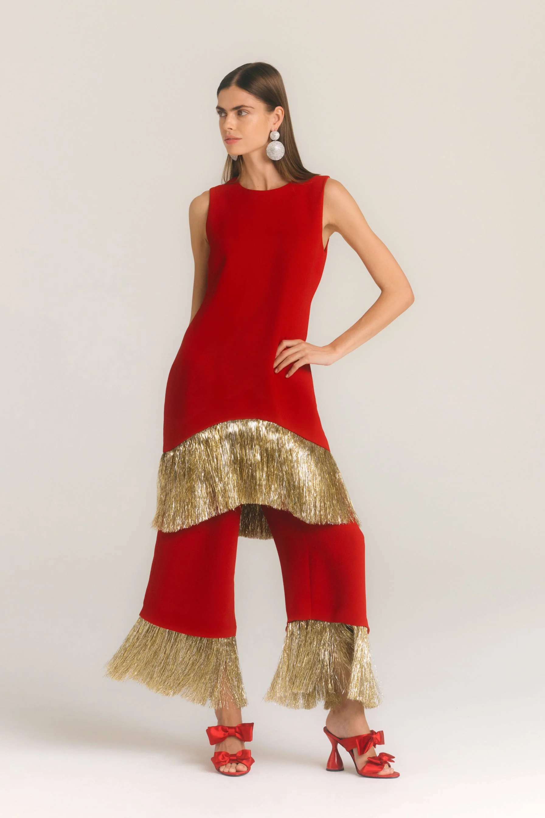 Simon Miller Naomi Fringe Pant - Lucky Red - Image 6