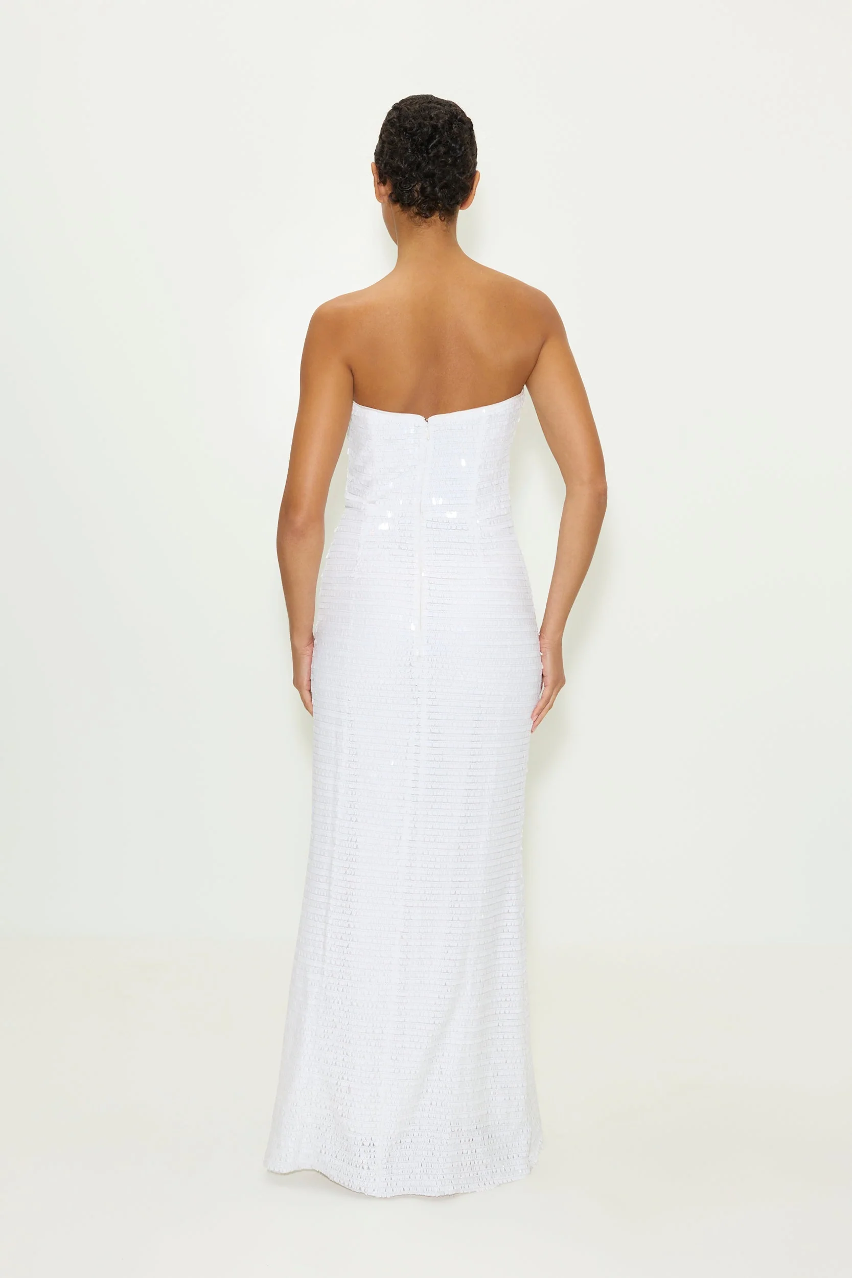 Simon Miller Sculpty Strapless Sequin Dress - Macadamia - Image 5