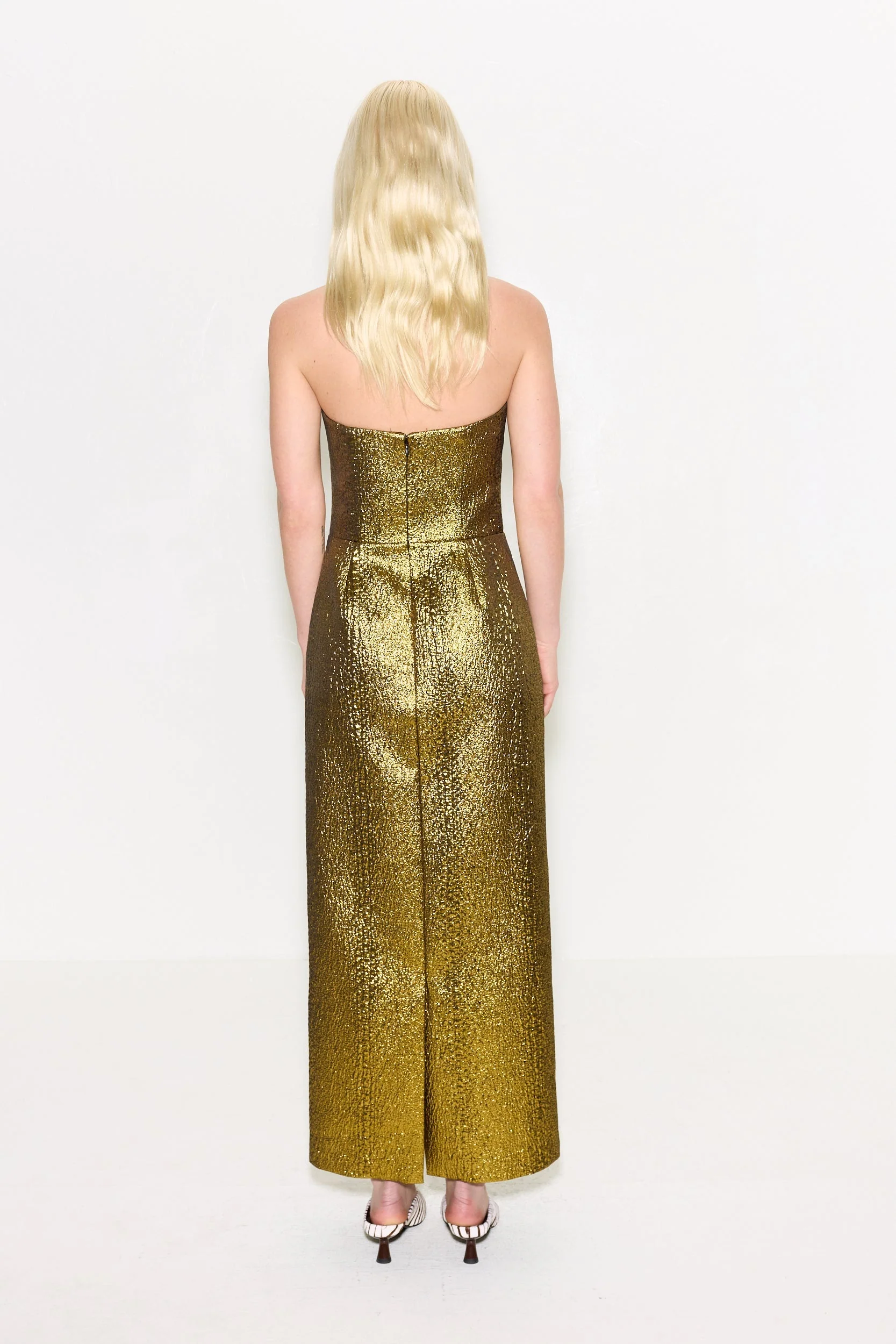 Simon Miller Verdelle Metallic Midi Dress - Star Gold - Image 4