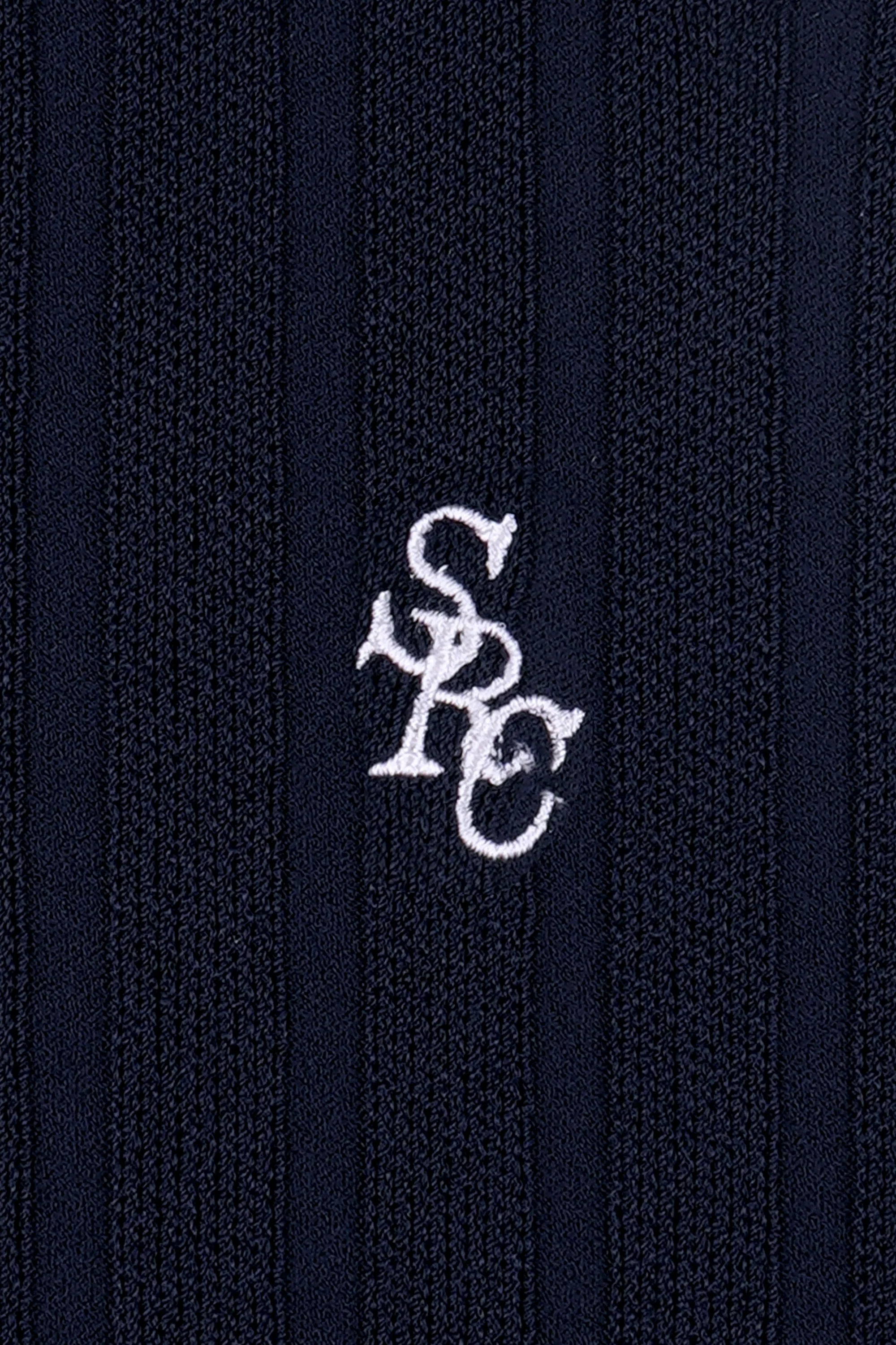 SPORTY & RICH SRC Ribbed Trousers - Dark Navy - Image 7