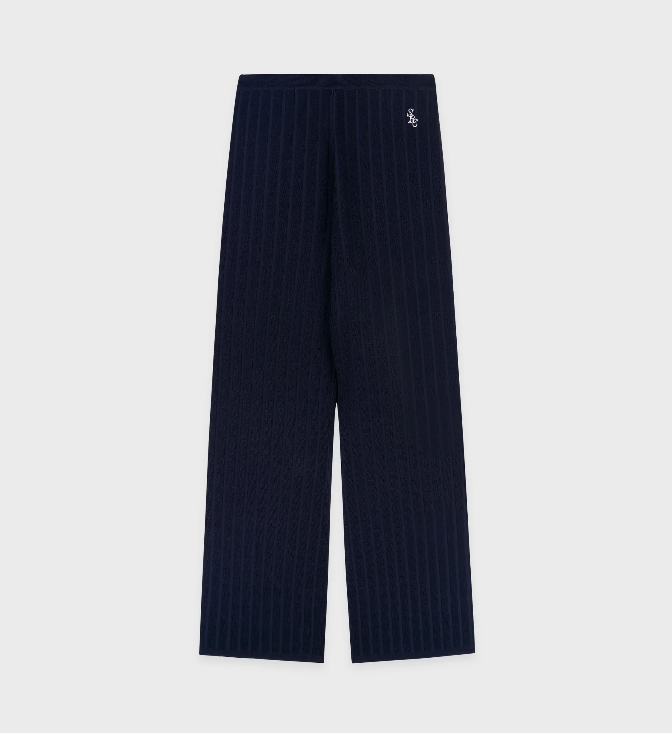 SPORTY & RICH SRC Ribbed Trousers - Dark Navy - Image 9