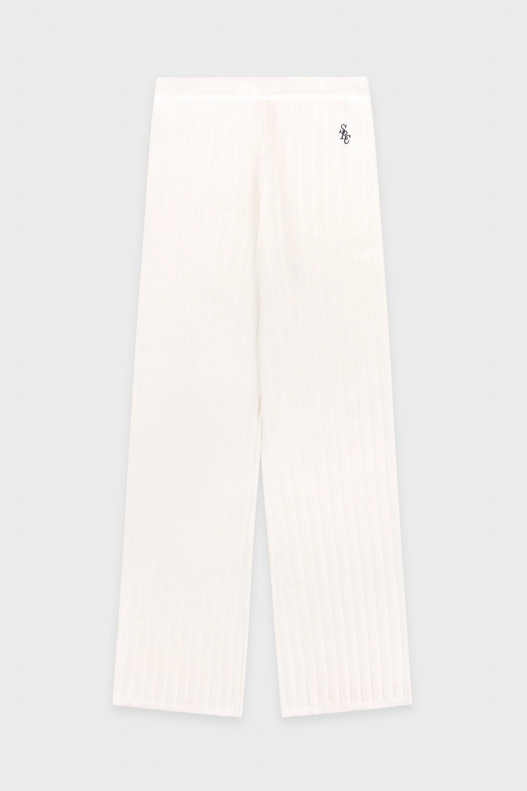 SPORTY & RICH SRC Ribbed Trousers - Ecru - Image 7